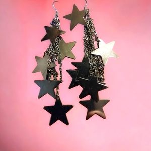 80s vintage star Dangle earrings